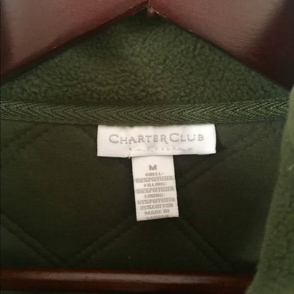 Charter Club Quilted Fleece Jacket-Medium - Picture 4 of 12